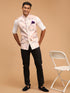 Light Pink Floral Printed Nehru Jacket